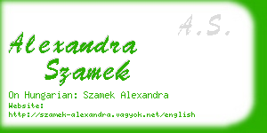 alexandra szamek business card